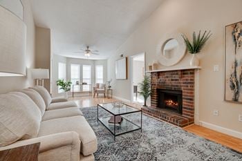 Wood-burning fireplace